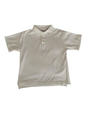 Vintage Cherokee Boys Polo Shirt Size Small White Cotton Short Sleeve Top